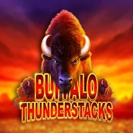 Buffalo Thunderstacks slot logo by Amatic Industries at Lilibet Casino