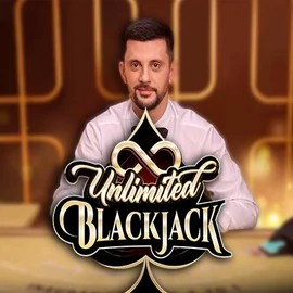 Unlimited Blackjack slot logo by Ezugi at Lilibet Casino